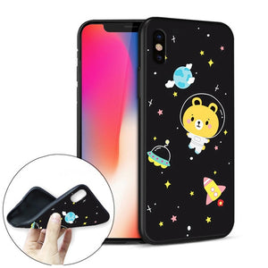 Cartoonish Astronomy Lover's Soft Silicone Phone Case for iPhones - Science Geek Club