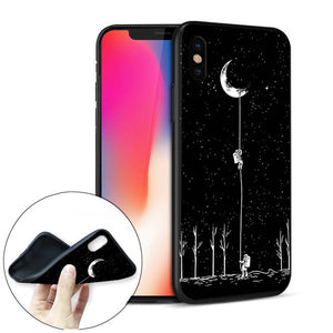 Cartoonish Astronomy Lover's Soft Silicone Phone Case for iPhones - Science Geek Club