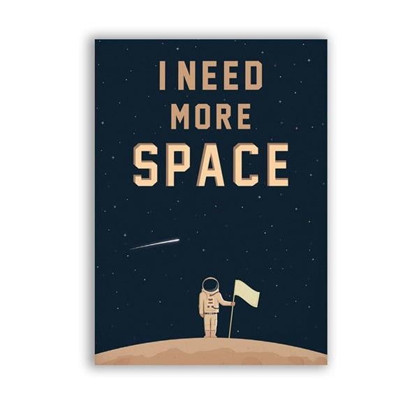 Astronomy Lover's Retro Wall Art Canvas Prints - Science Geek Club